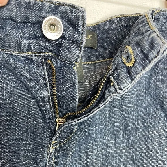 Vintage Banana Republic Asymmetrical Hem Line Cargo Denim Skirt Y2K Size 4 - Picture 5 of 9